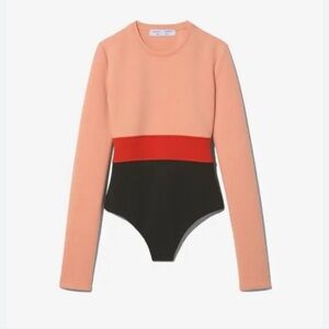 NWT Proenza Schouler Colorblock Long Sleeve Bodysuit - Size Large